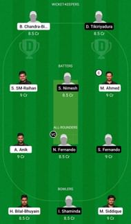 Dream11 Team for Rome Bangla Morning Sun vs Kent Lanka - ECS Rome T10 2022.